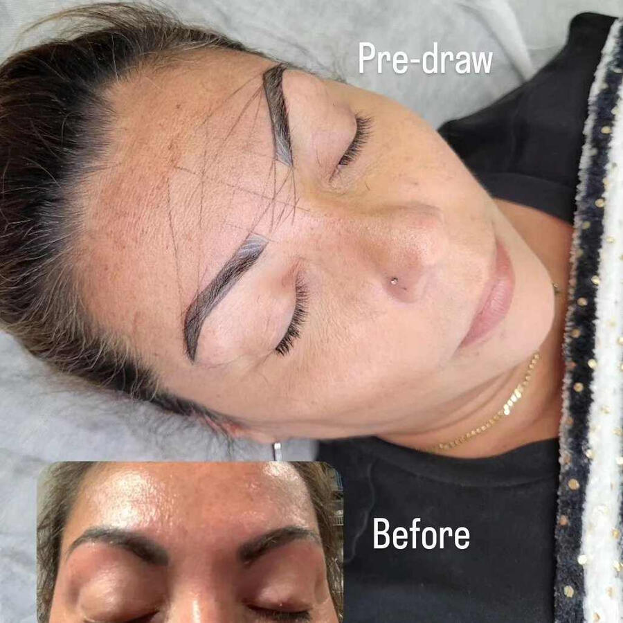 Mapping for Brows Pre-drawing for permanent makeup service